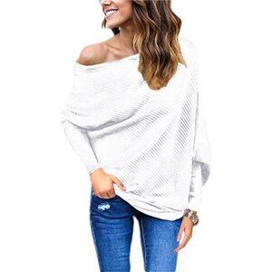 Off Shoulder Sleeve Loose Sweater